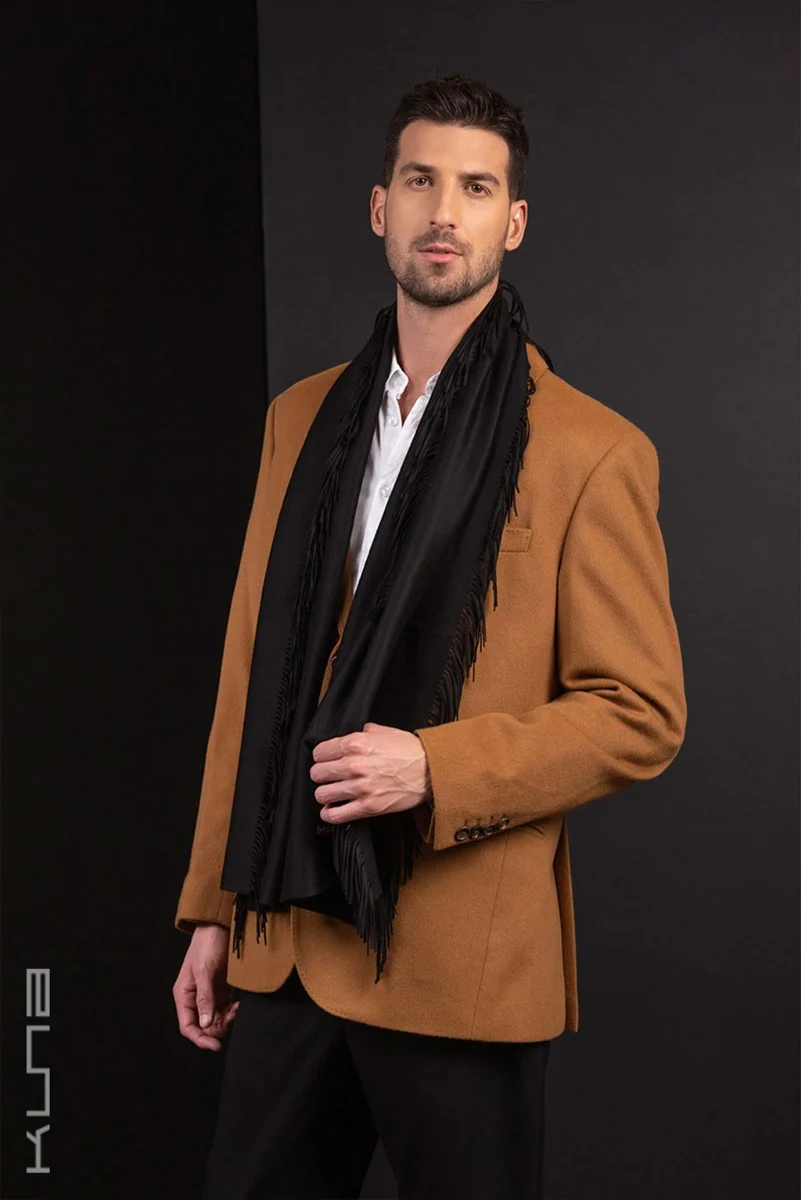 100% Vicuña Scarf - Horizontal Fringes - Image 3