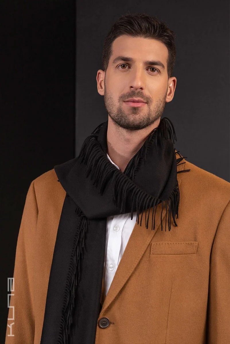 100% Vicuña Scarf - Horizontal Fringes - Image 4