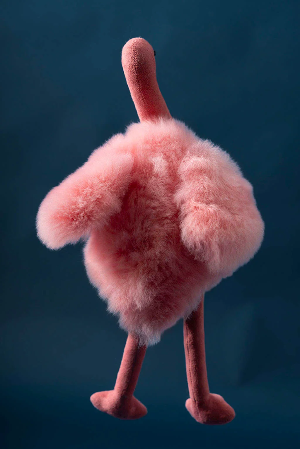 Baby Alpaca Fur Flamingo Toy - Image 3