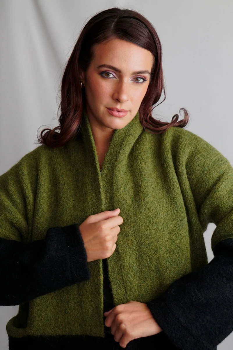 Barbara Knit Alpaca Coat / Long Cardigan - Image 4