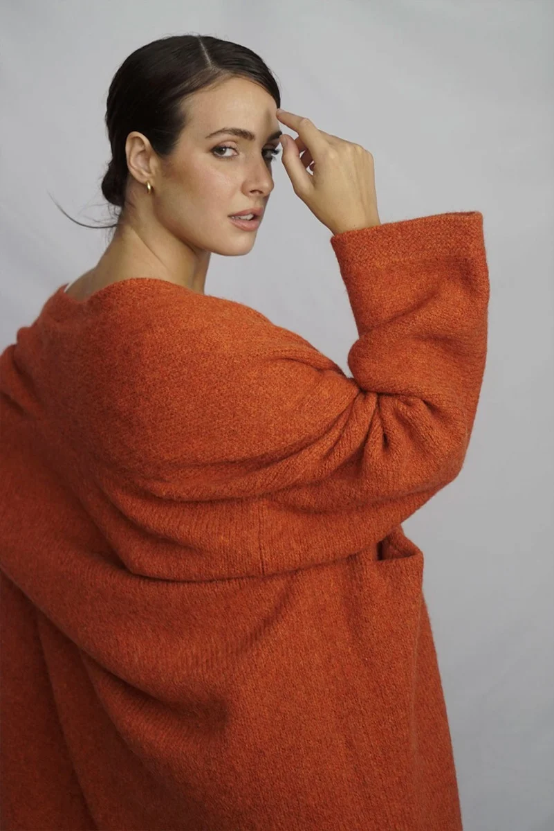 Belen Knit Alpaca Coat / Long Cardigan - Image 5