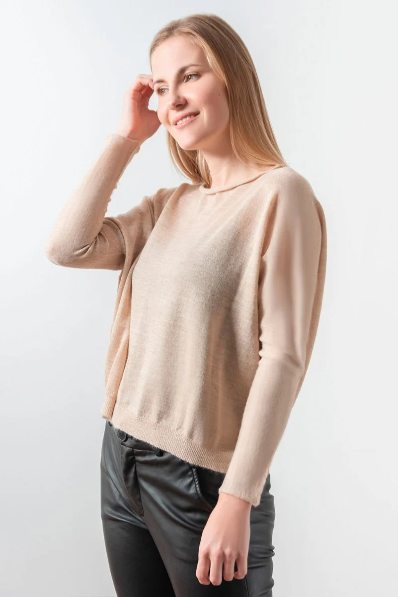 Boatneck Baby Alpaca Sweater - Image 2