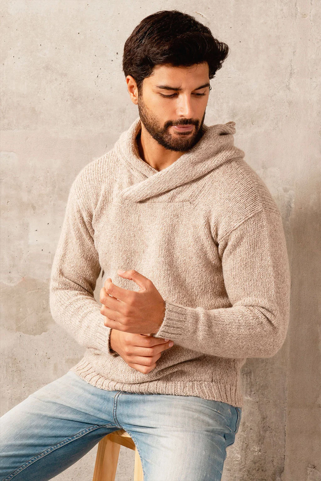 Brian Alpaca Hoodie Pullover - Image 8