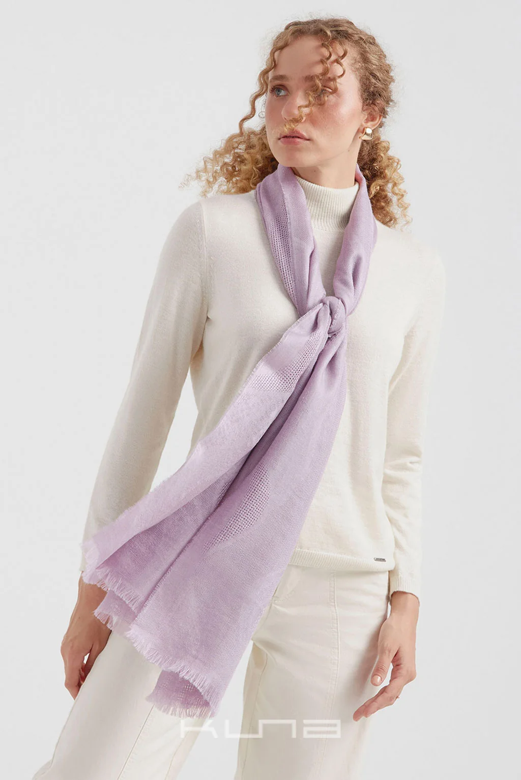 Canvas Baby Alpaca & Silk Wrap/Scarf - Image 7