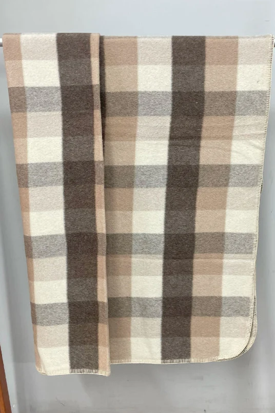 Checkerboard Alpaca Blanket