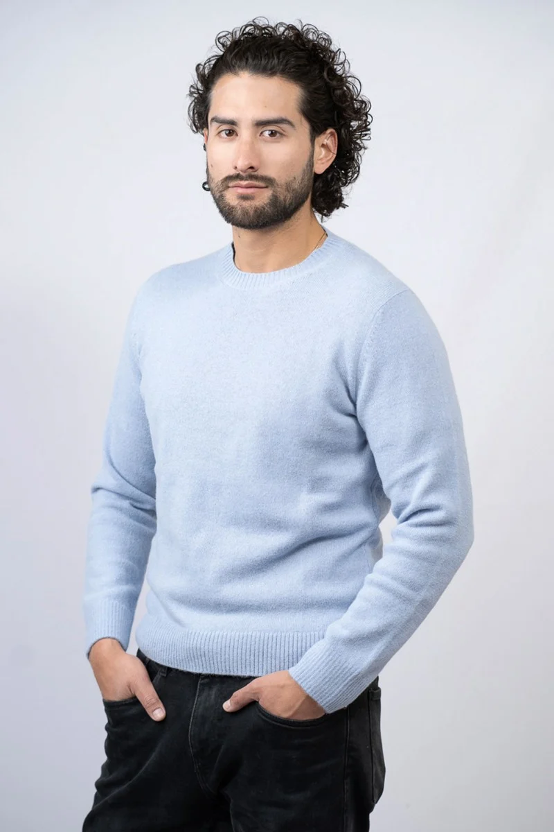 Classic Crew-Neck Baby Alpaca Sweater