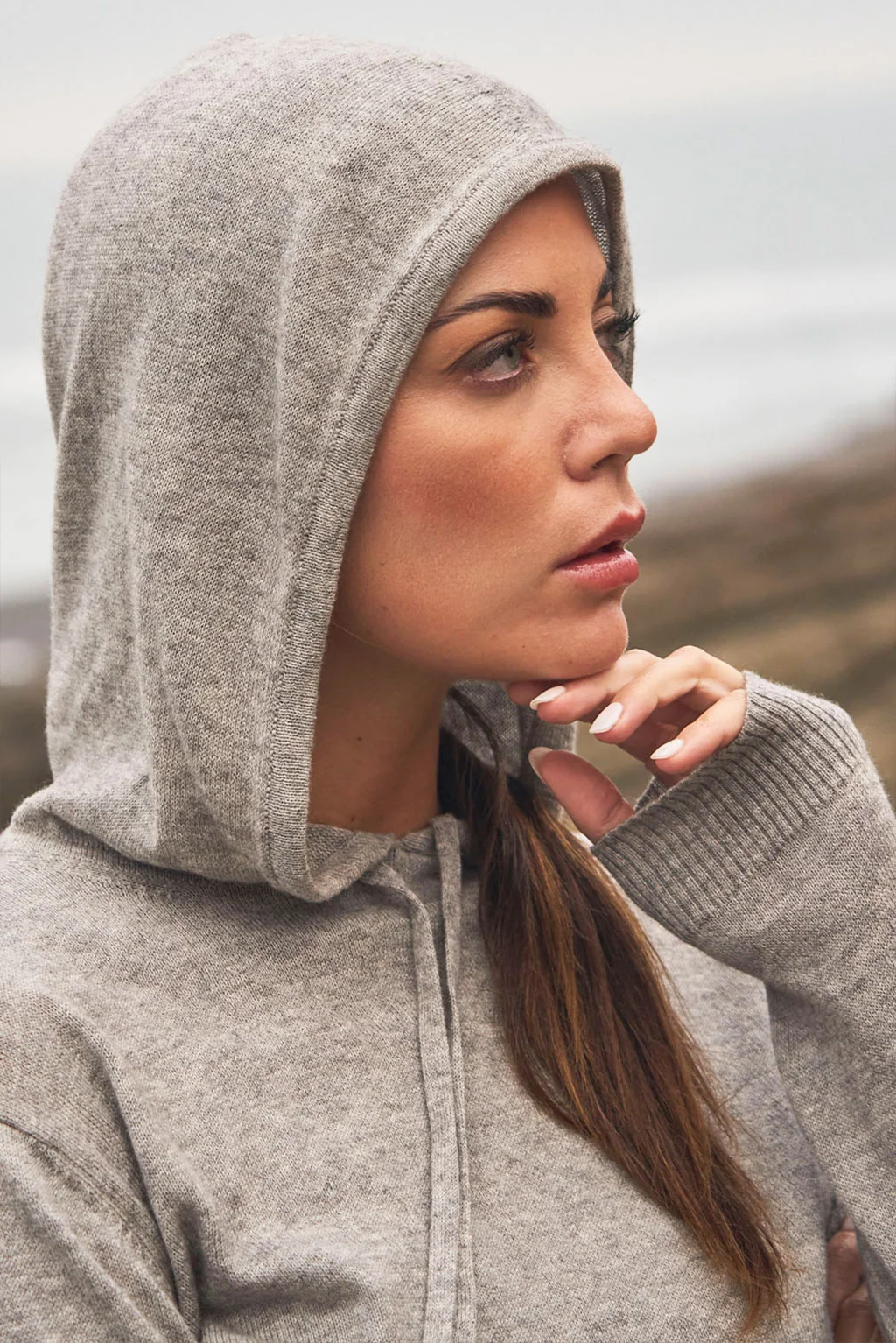 Dana Lightweight Cotton & Alpaca Hoodie - Image 3