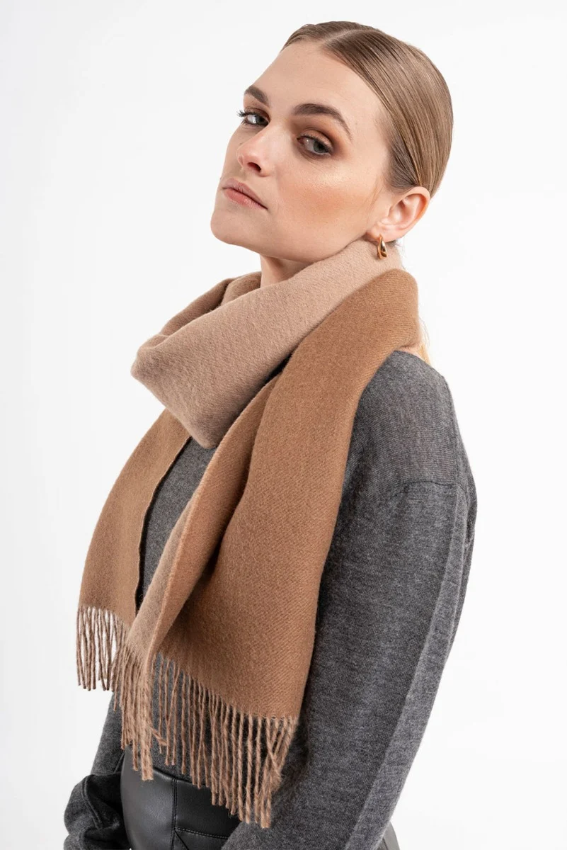 Double Face Baby Alpaca Scarf - Image 2