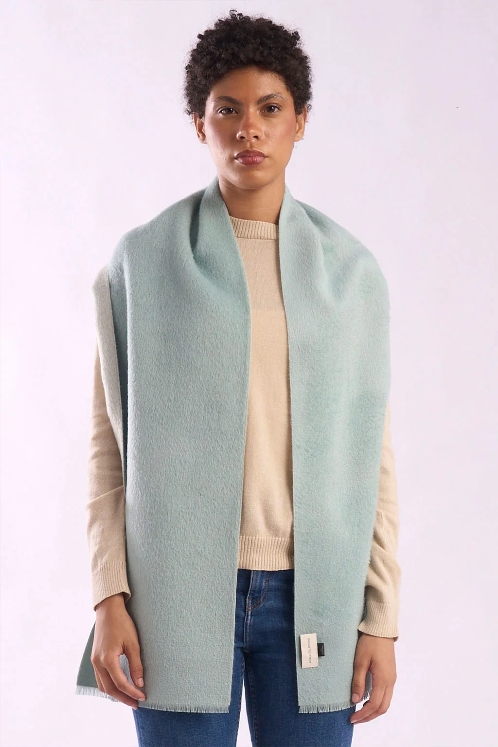 Double-Sided Baby Alpaca Suri Scarf