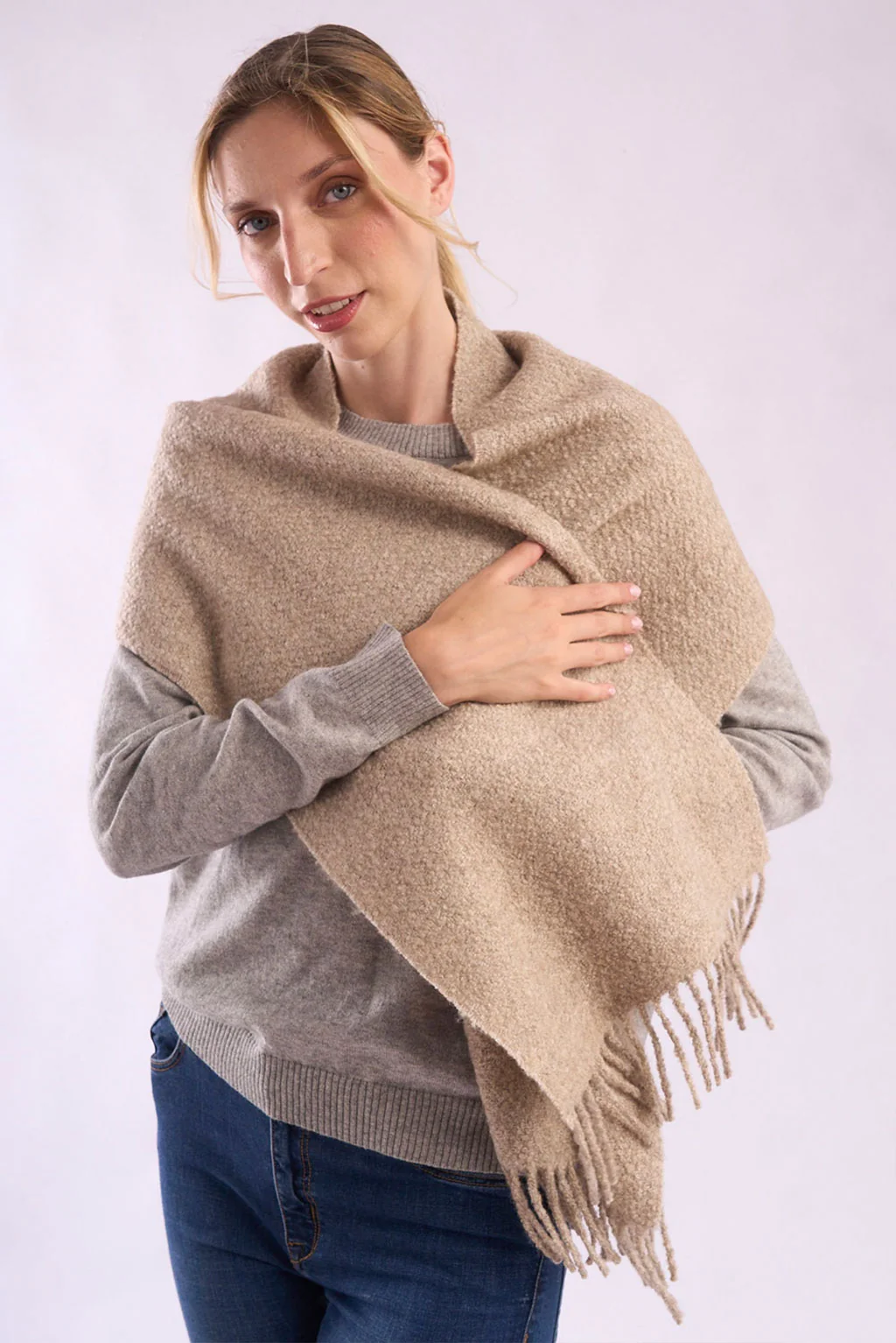 Eco Boucle Baby Alpaca & Silk Scarf - Image 4