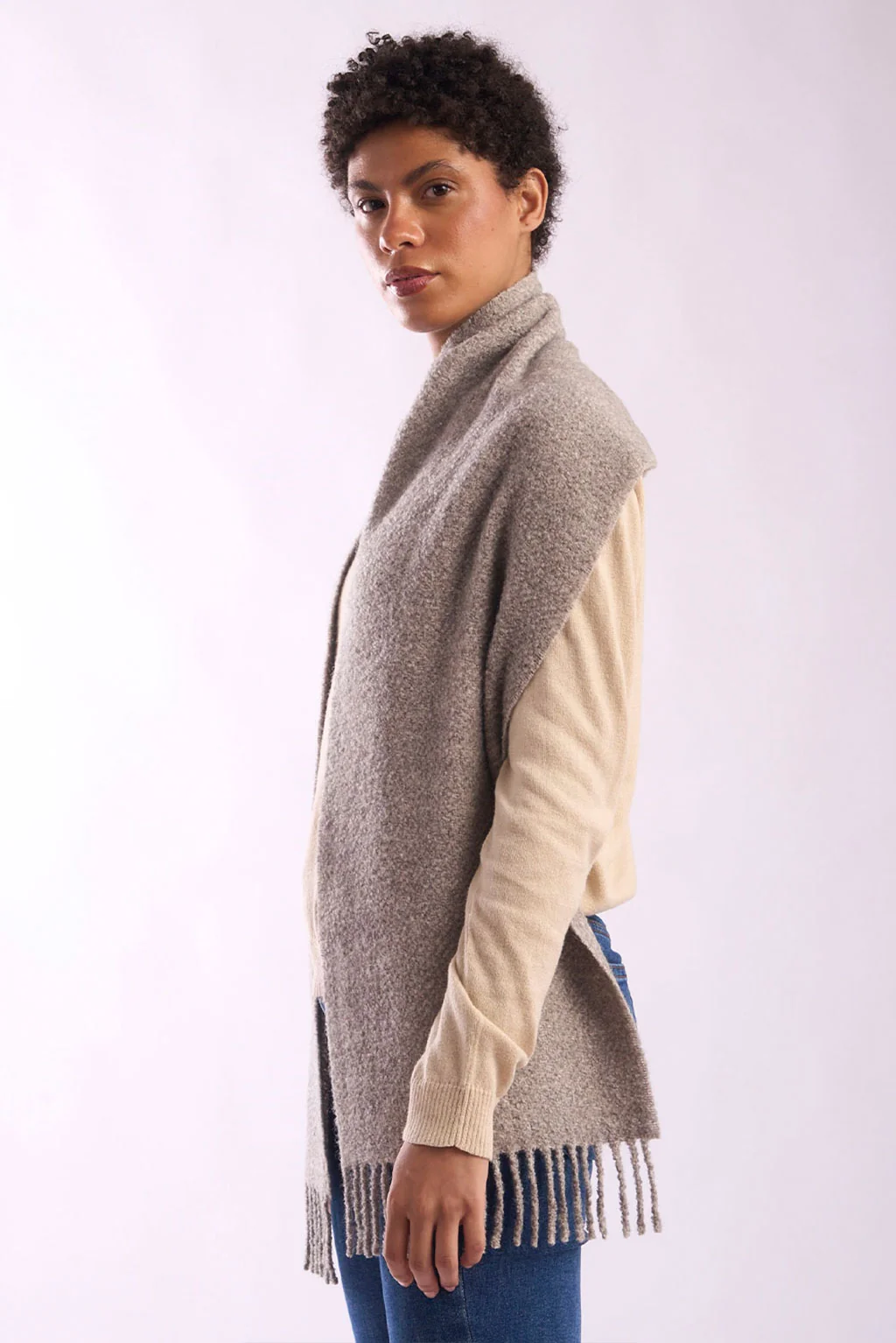 Eco Boucle Baby Alpaca & Silk Scarf - Image 8