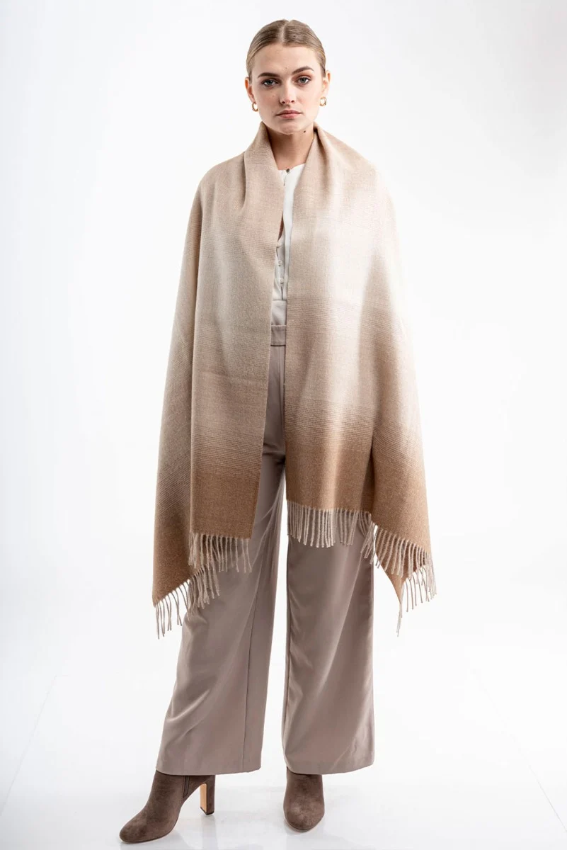 Eco Ombre Baby Alpaca Shawl - Image 8