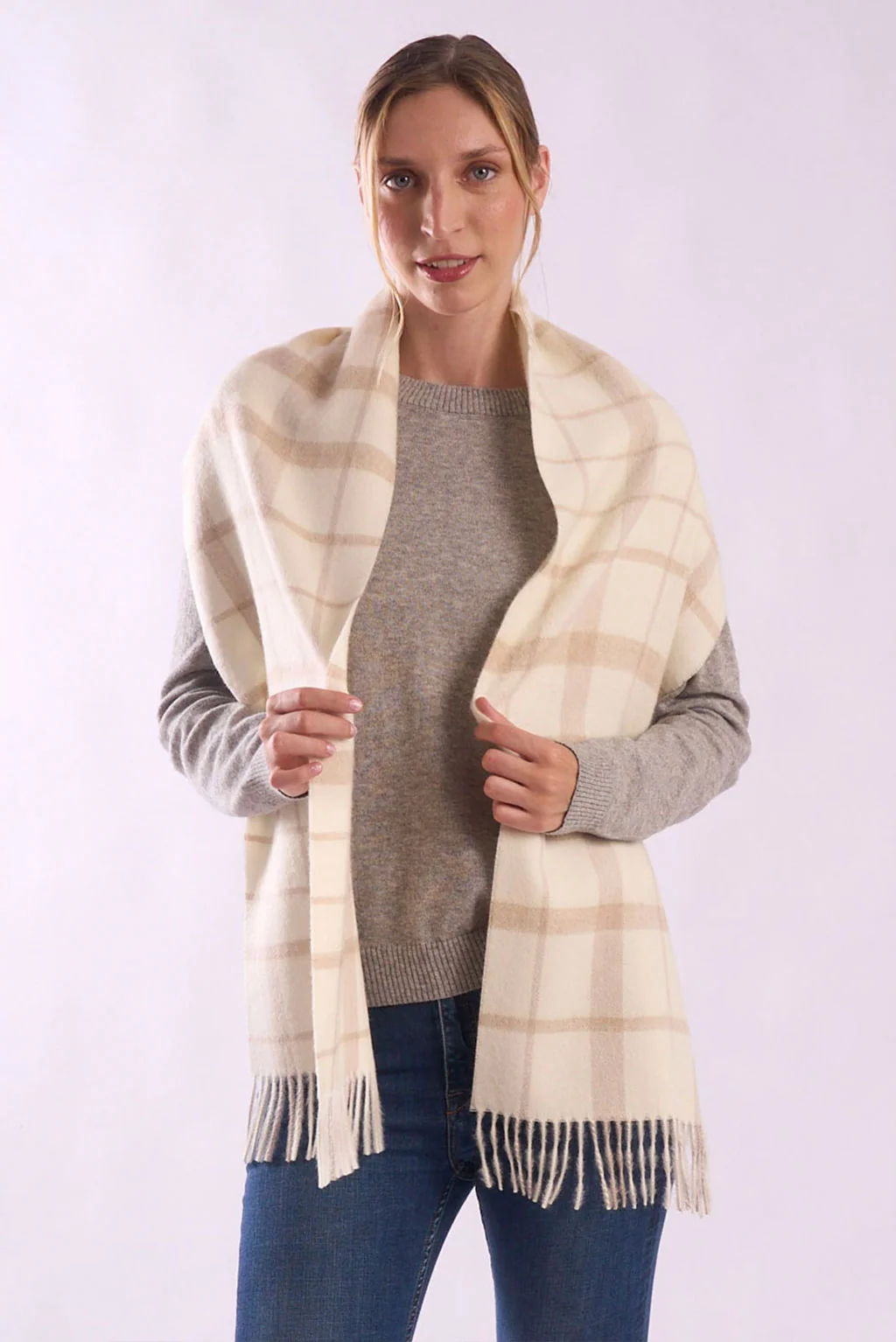 Eco Plaid Baby Alpaca Scarf