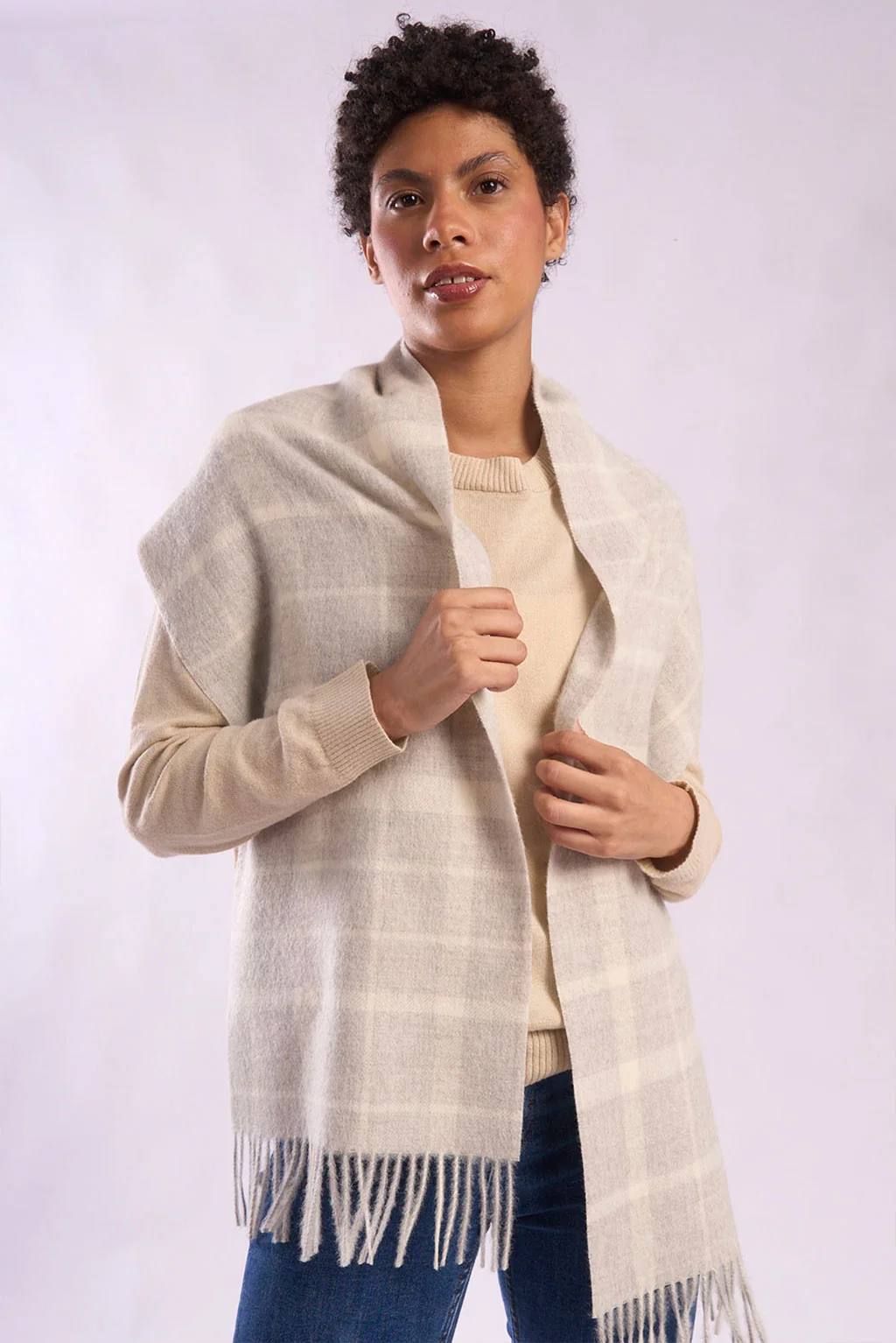Eco Plaid Baby Alpaca Scarf - Image 10