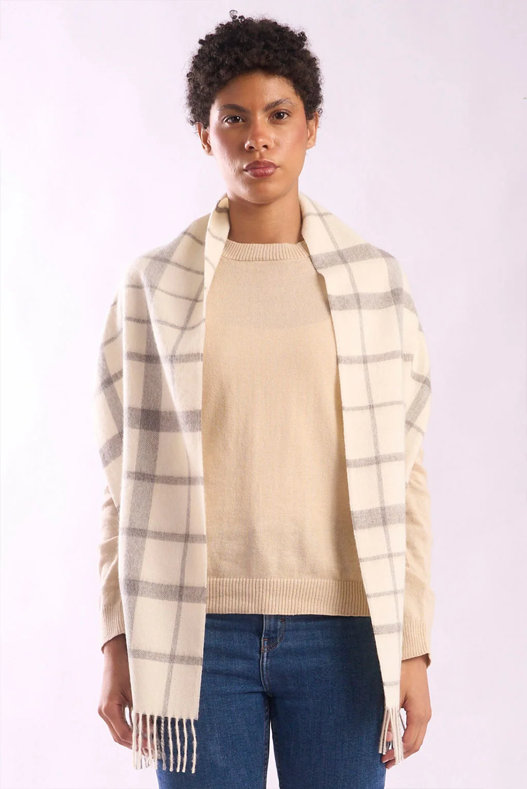 Eco Plaid Baby Alpaca Scarf - Image 7