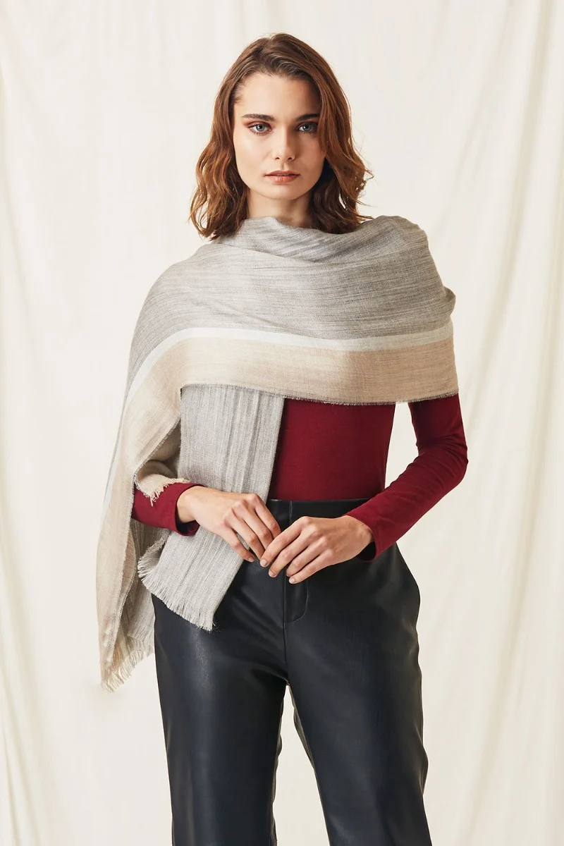 Eco Sateen Baby Alpaca & Silk Shawl