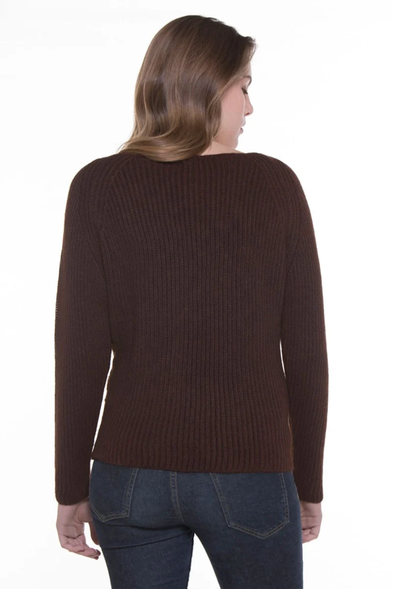Ella Crochet 100% Baby Llama Crew-Neck Sweater - Image 7