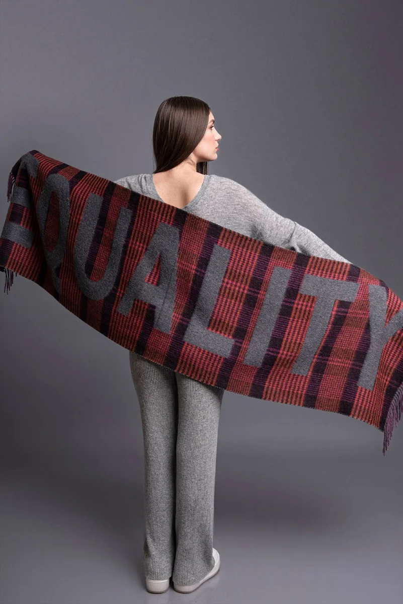 Equality Baby Alpaca Scarf - Reversible - Image 3