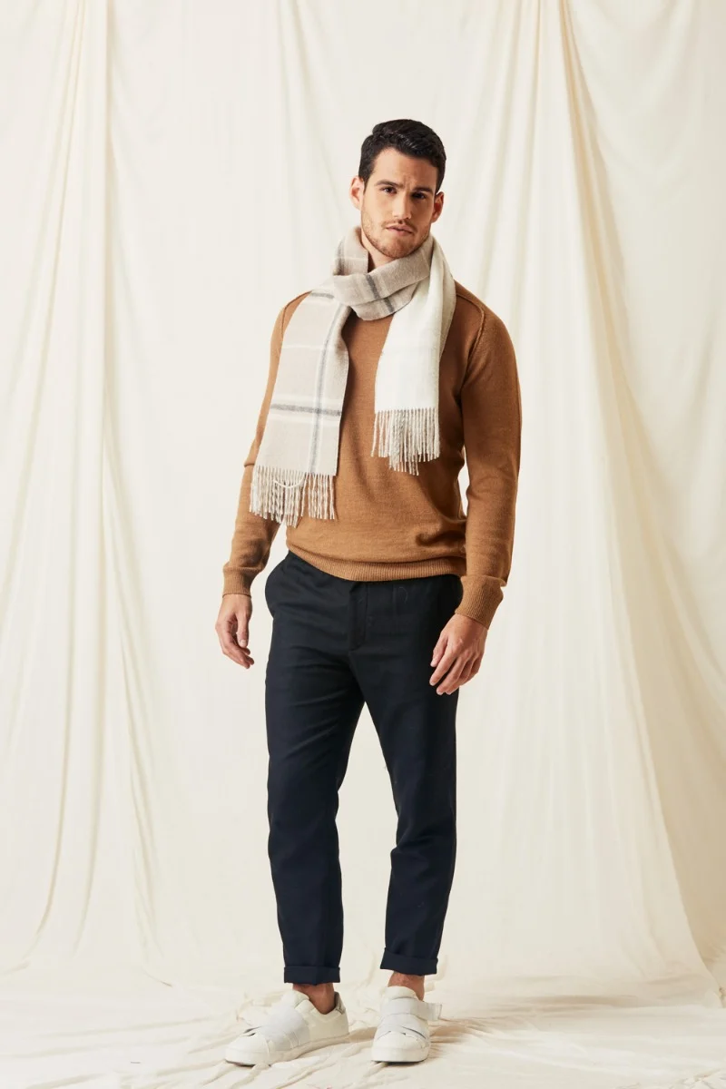 Francis Baby Alpaca Scarf - Reversible - Image 6