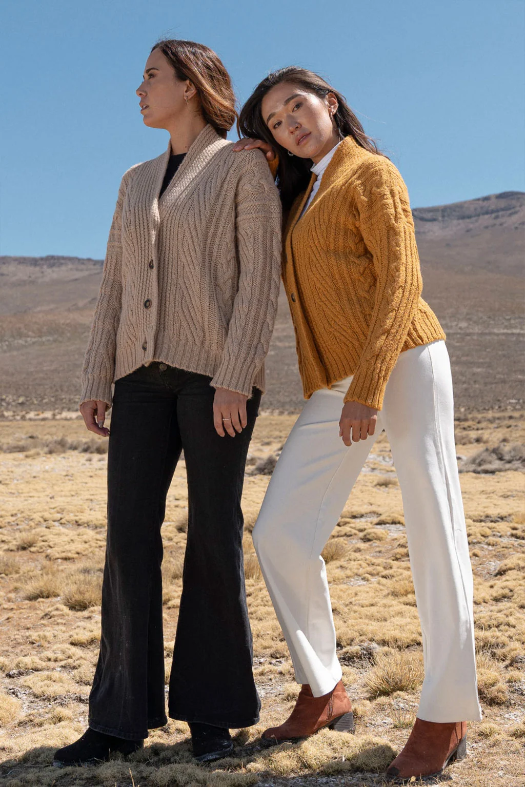 Kara Cable Knit Baby Alpaca Cardigan - Image 14
