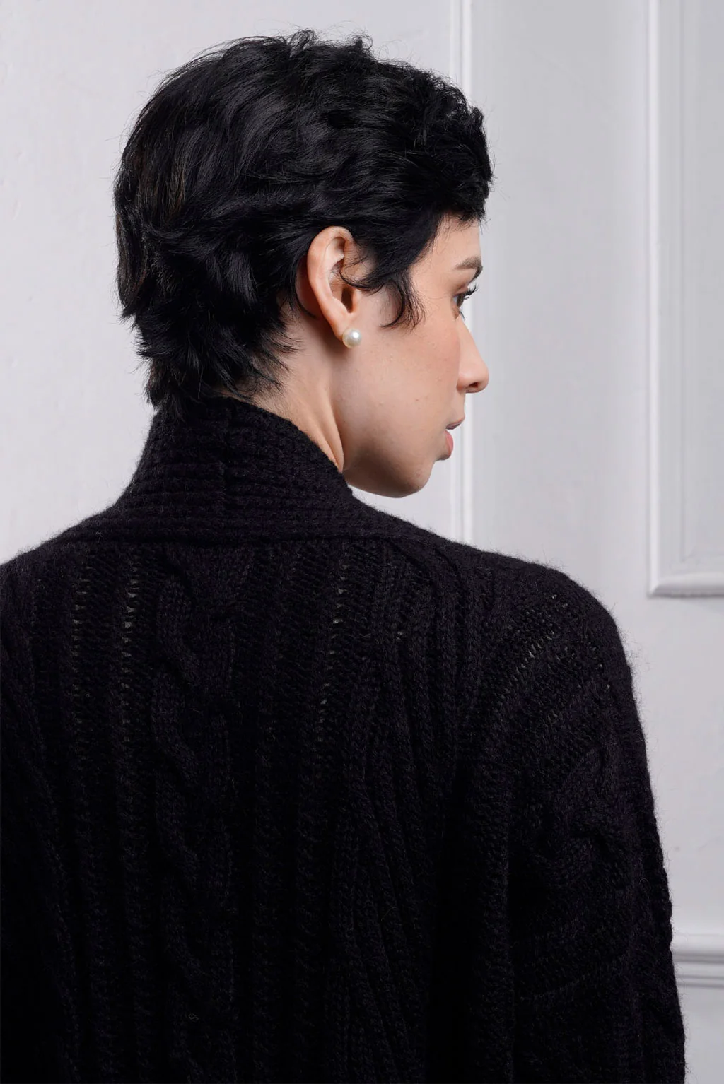 Kara Cable Knit Baby Alpaca Cardigan - Image 18