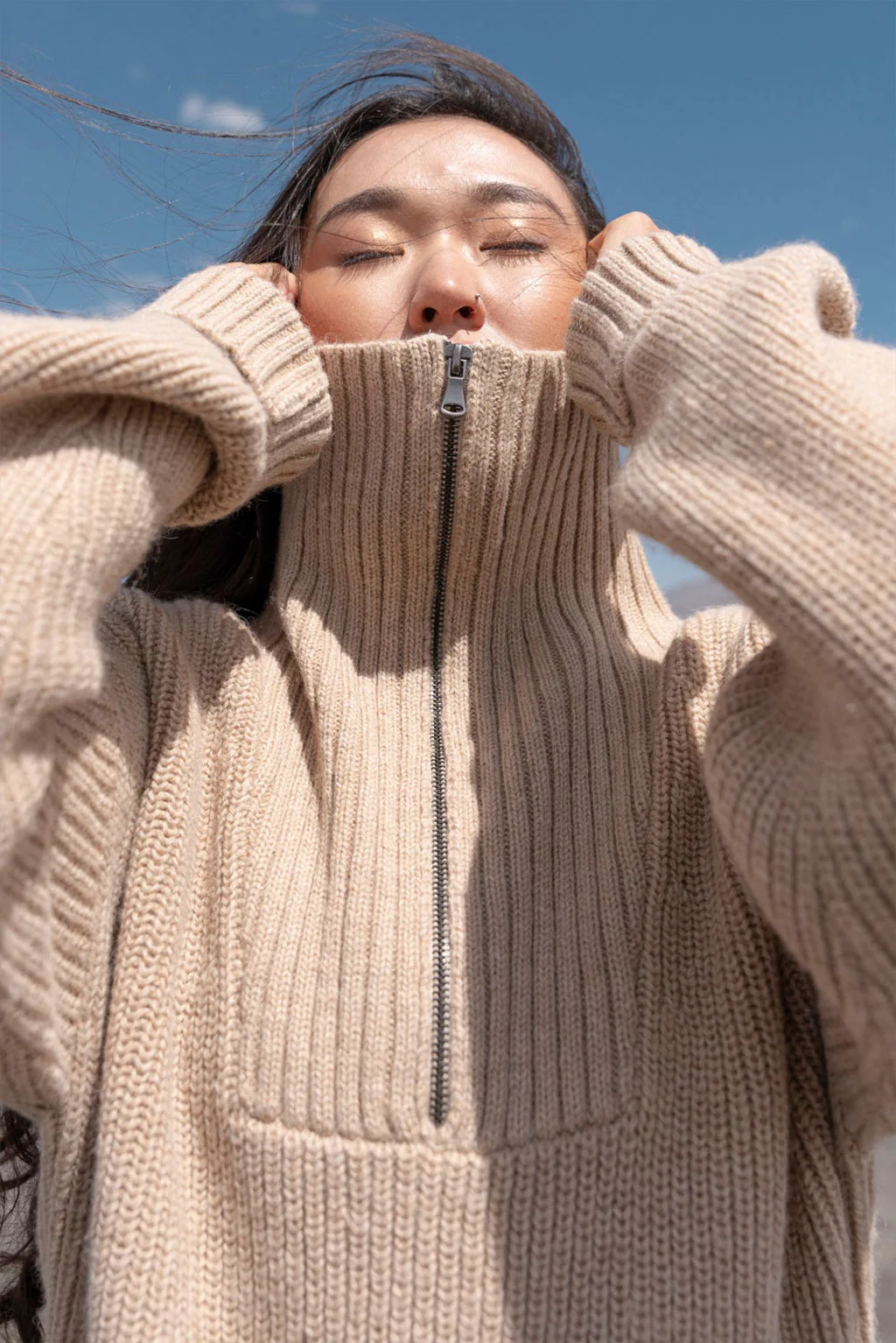 Kim Half-Zip Baby Alpaca Sweater - Image 12