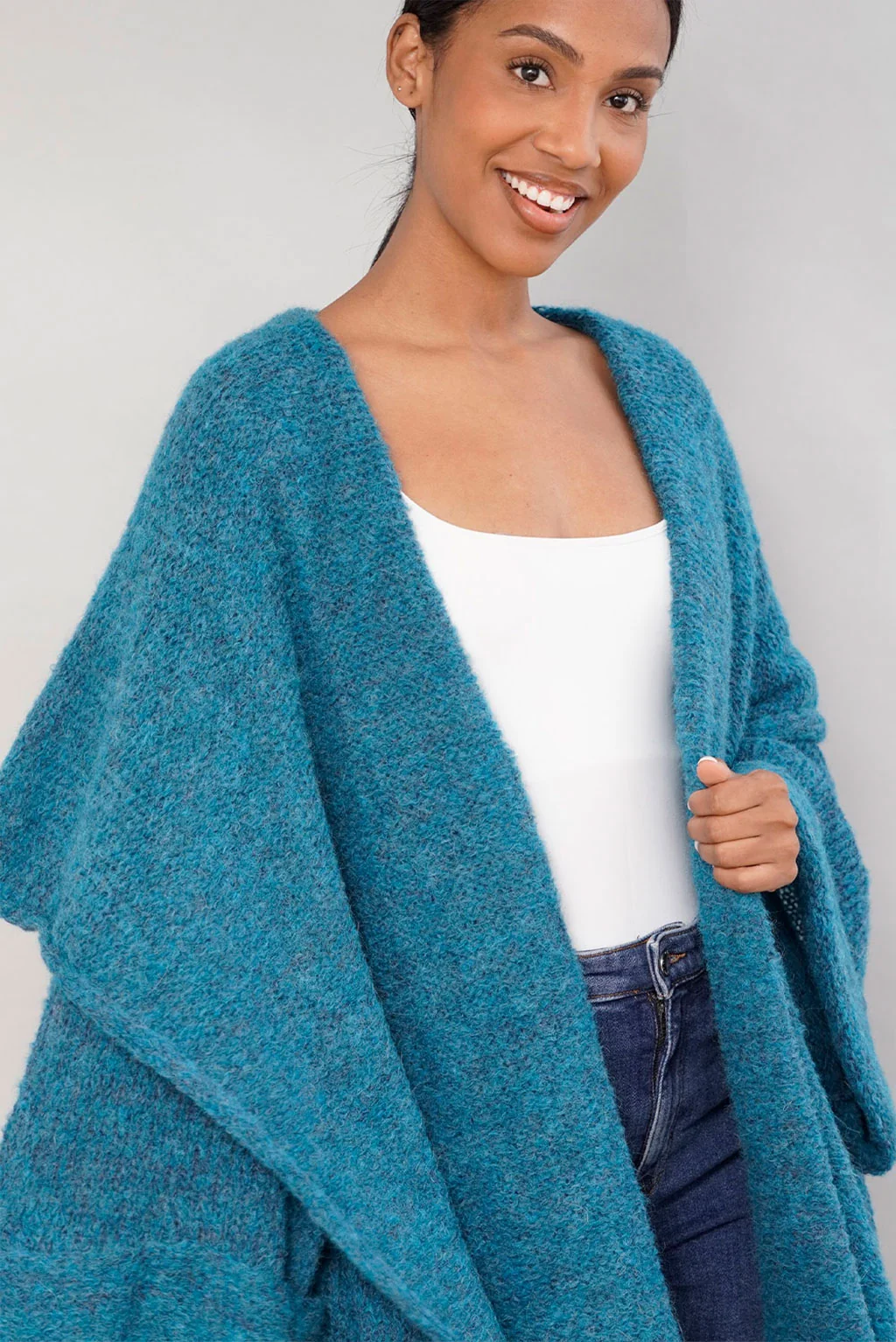 Leia Handknit Alpaca Cardigan / Coat - Image 4