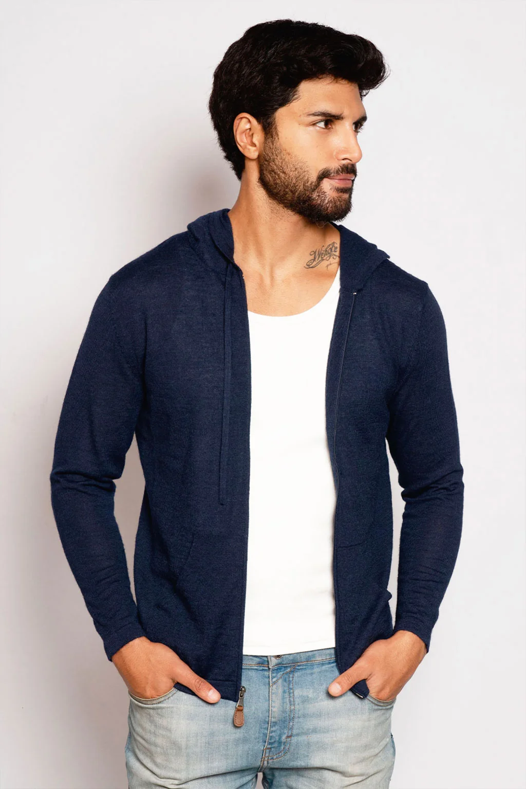 Lightweight Baby Alpaca Hoodie - Image 5