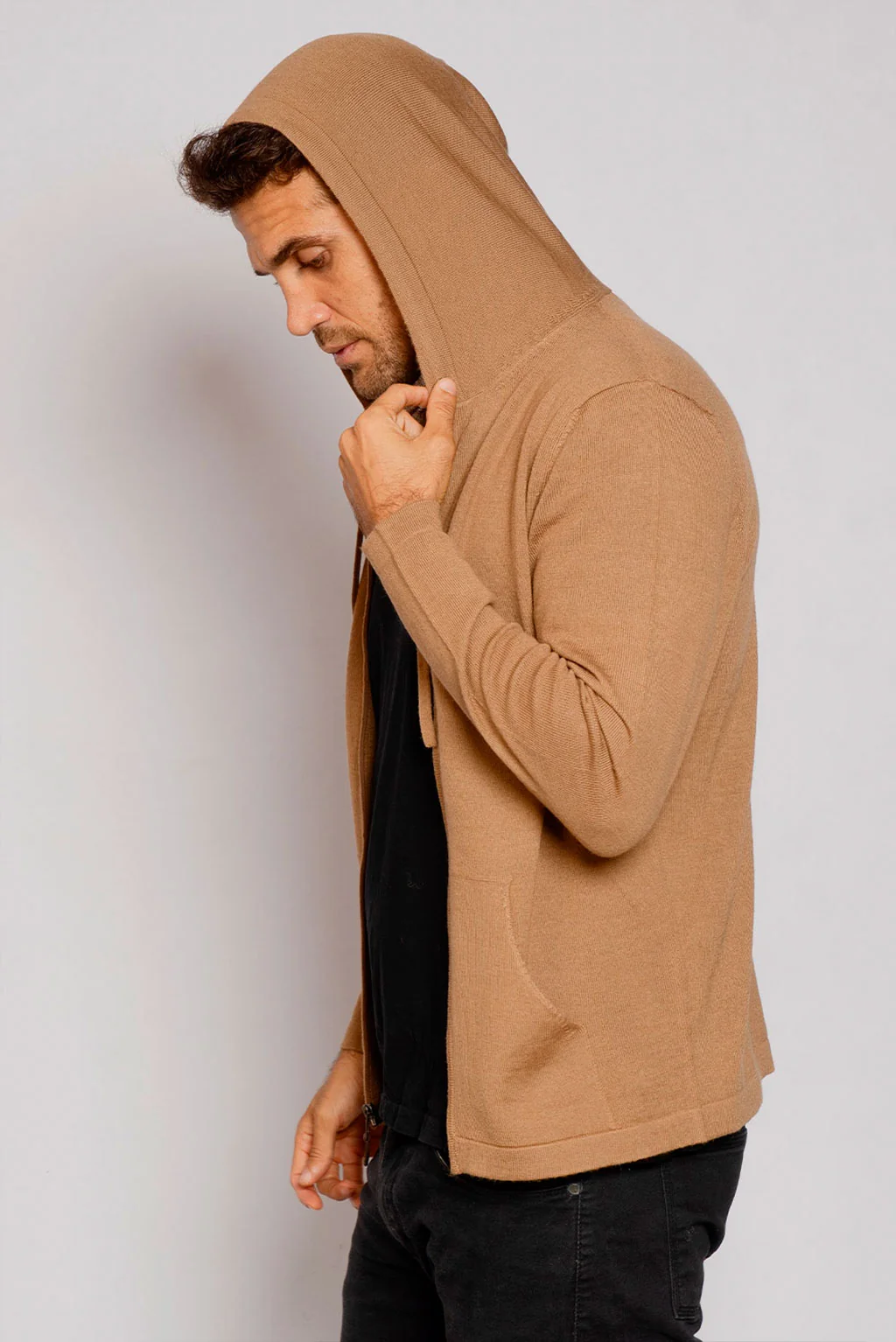 Lightweight Baby Alpaca Hoodie - Image 11