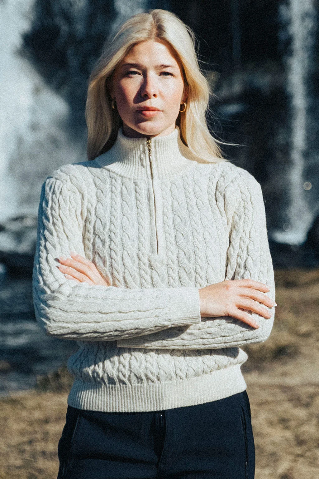 Madeline Half-Zip Baby Alpaca Sweater - Image 2