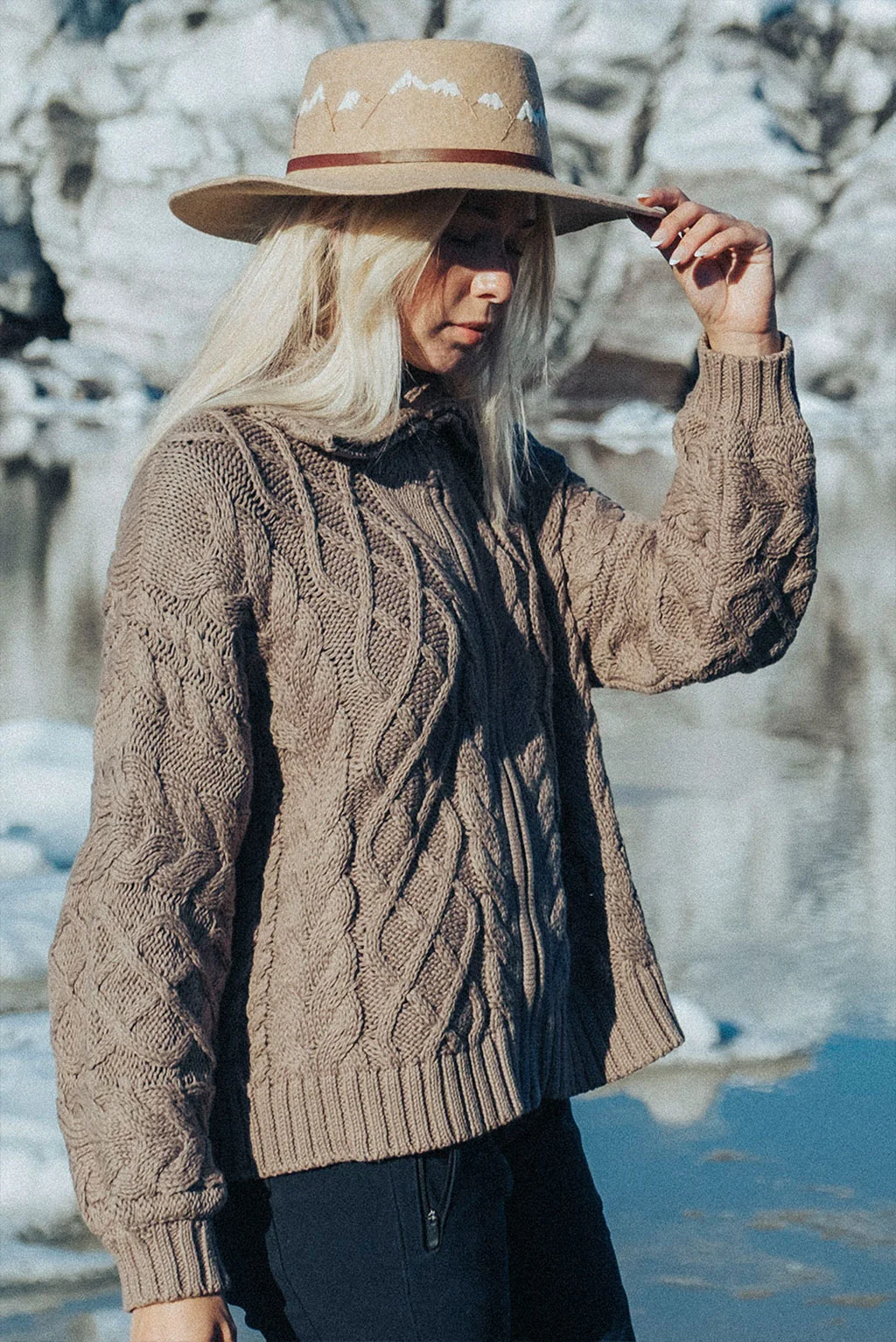 Madette Full-Zip Cotton Cardigan