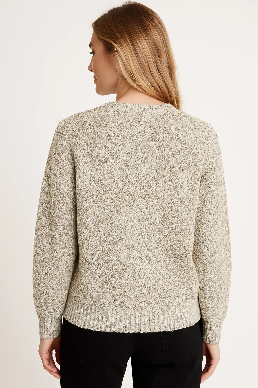 Marled Cotton Fitted Sweater - Image 3
