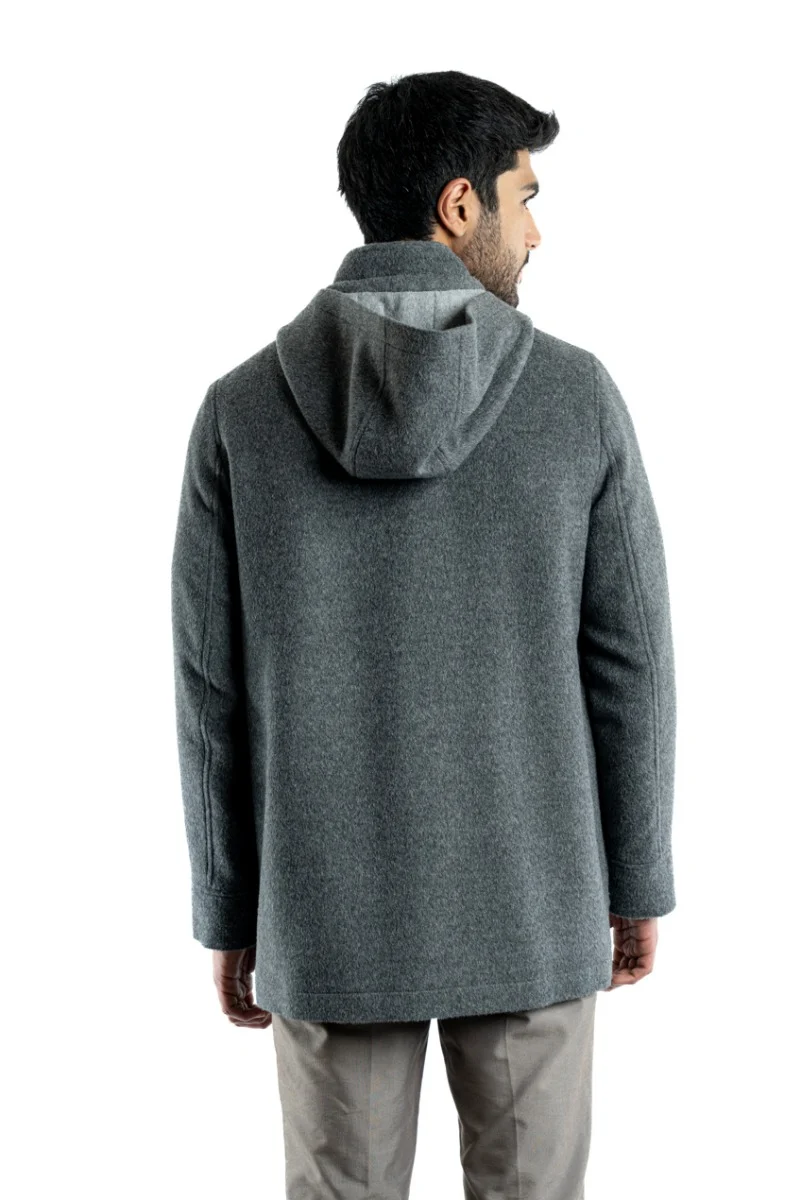 Men’s Hooded Baby Alpaca Jacket - Image 4