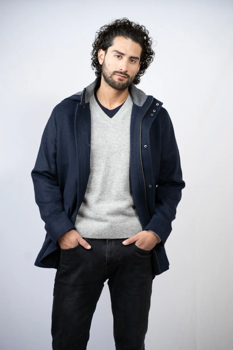 Men’s Hooded Baby Alpaca Jacket - Image 5
