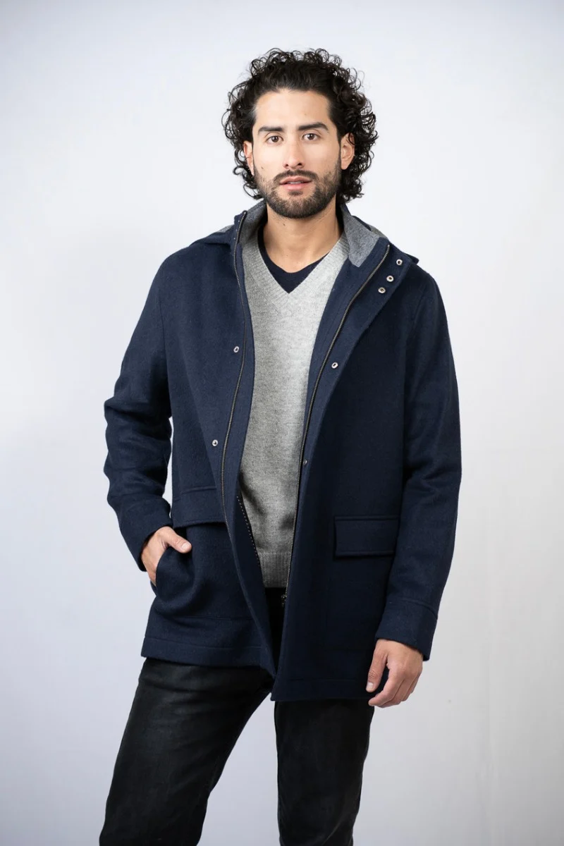 Men’s Hooded Baby Alpaca Jacket - Image 6