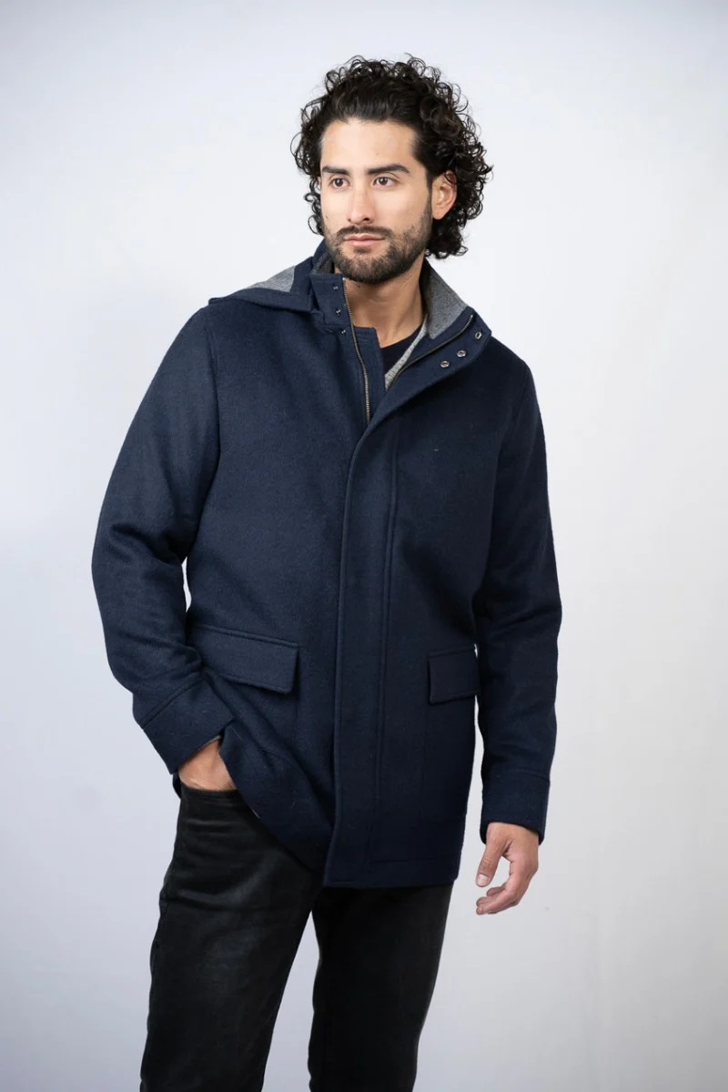 Men’s Hooded Baby Alpaca Jacket - Image 7