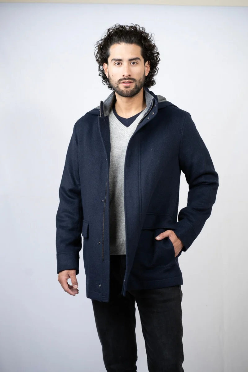 Men’s Hooded Baby Alpaca Jacket - Image 8