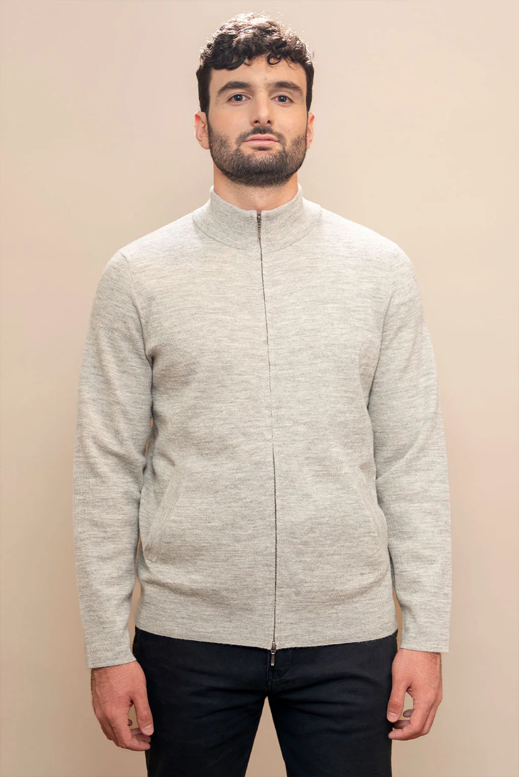 Men's Full-Zip Baby Alpaca Cardigan - Image 7