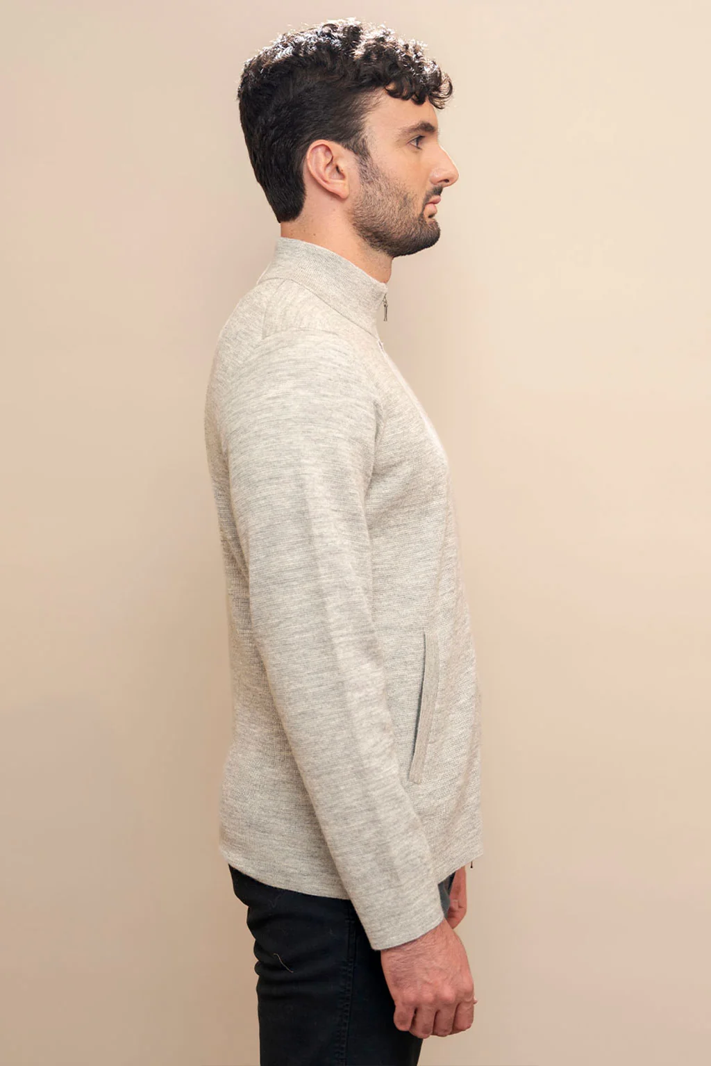 Men's Full-Zip Baby Alpaca Cardigan - Image 8