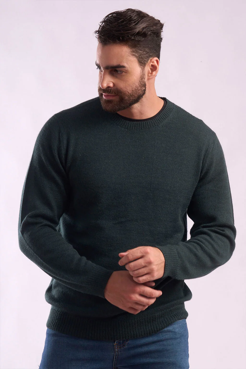 Men's Crew-Neck Royal Alpaca Sweater - Image 19