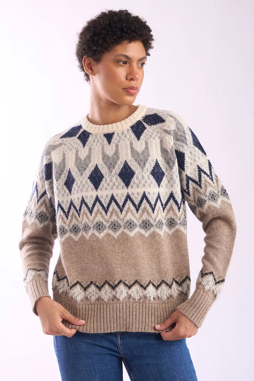 Mika Crew-Neck Baby Alpaca Sweater - Image 3