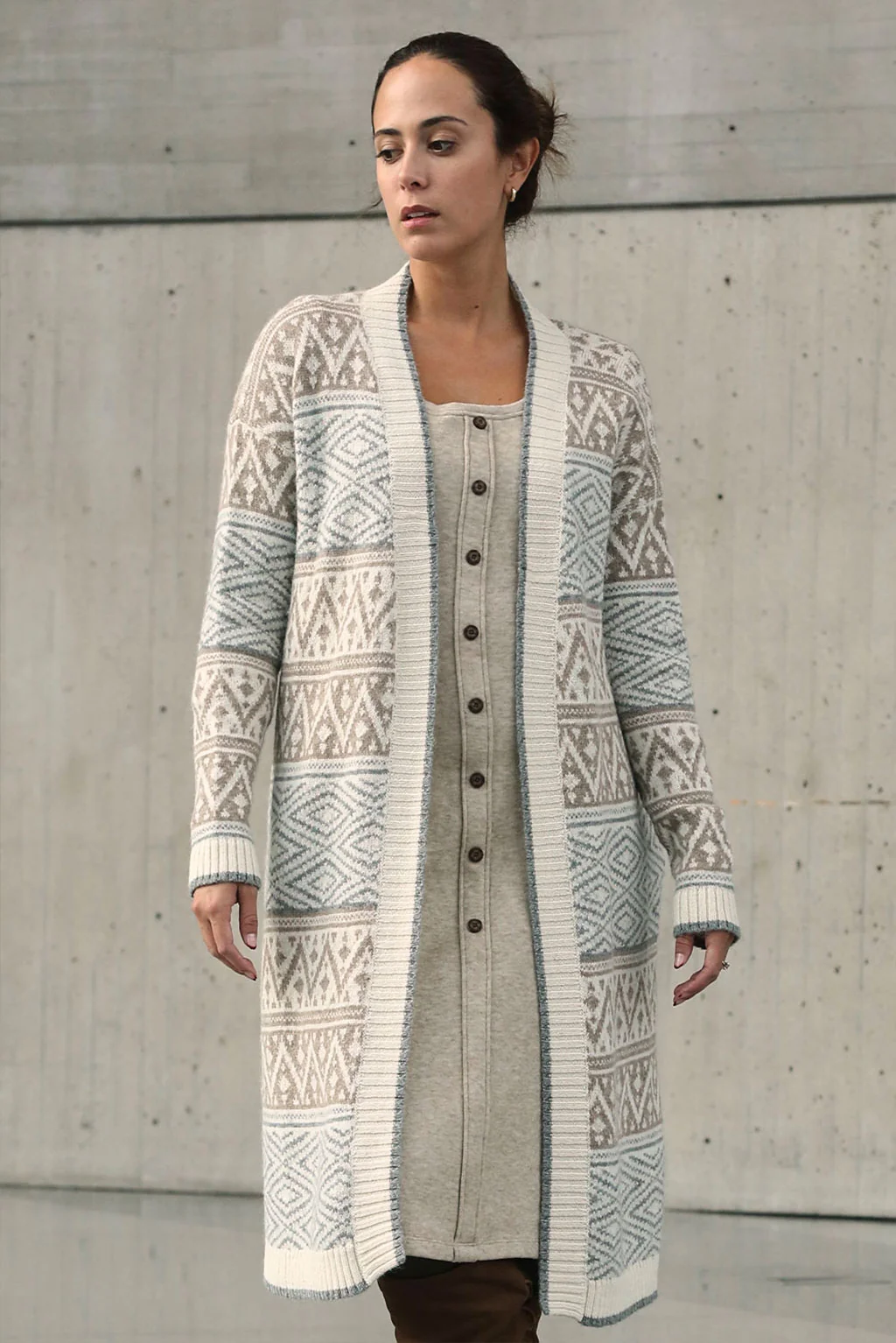 Myra Long Baby Alpaca Cardigan - Image 2