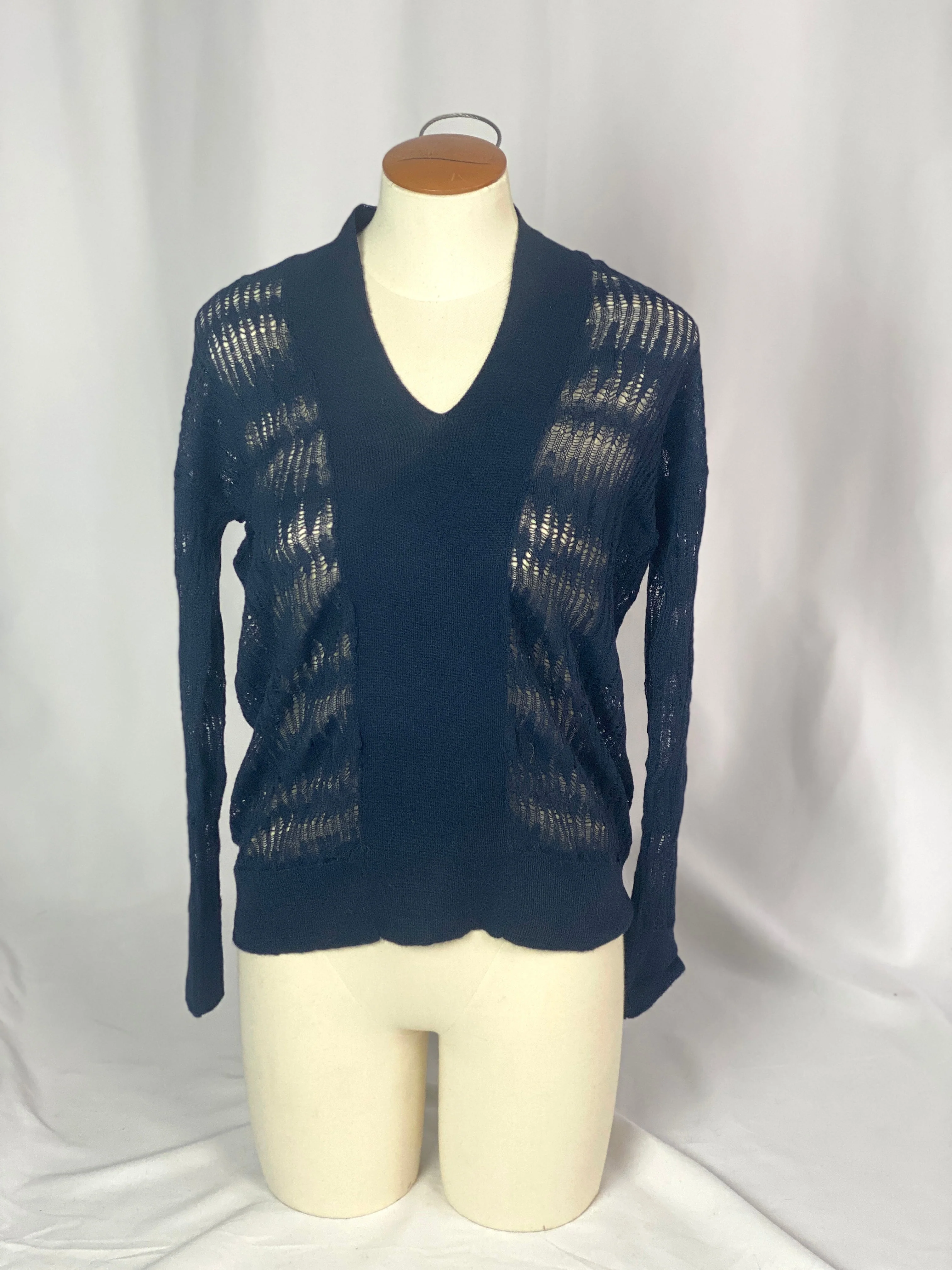Peace V-neck Llama & Silk Sweater - Image 2