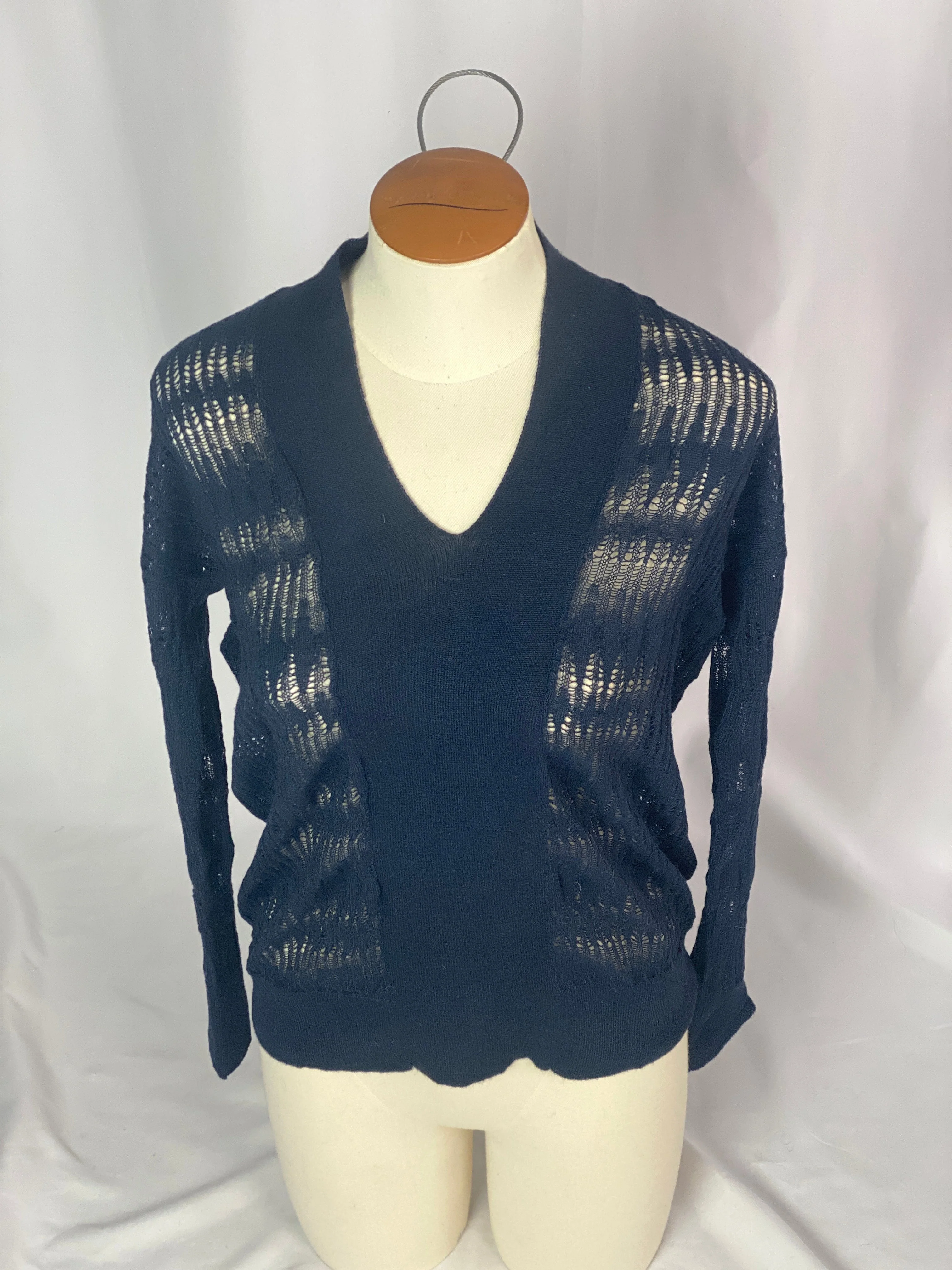 Peace V-neck Llama & Silk Sweater - Image 3