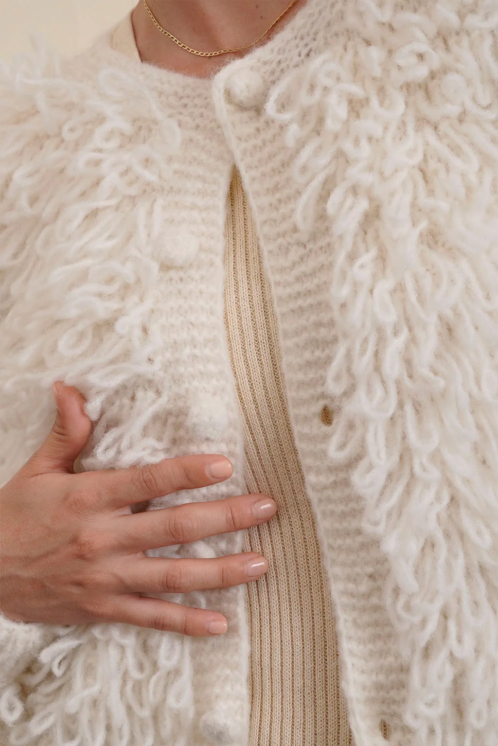 Pom Pom Baby Alpaca Cardigan - Image 13