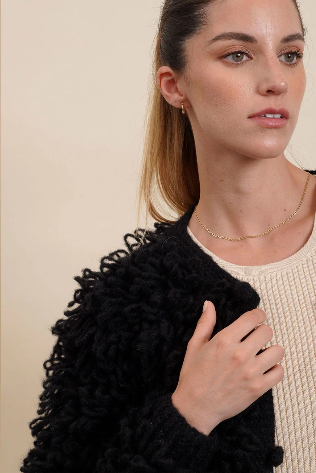Pom Pom Baby Alpaca Cardigan - Image 4