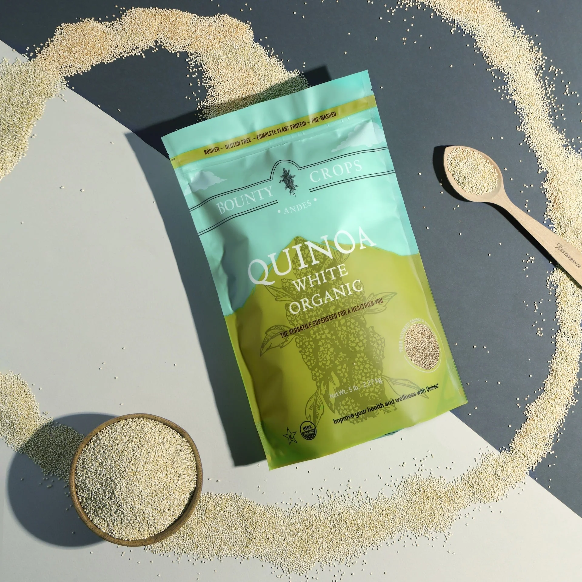 Quinoa Organic White, 5 lb. / 2.27 kg., Complete Protein ($5.18 lb. / $0.32 once) - Image 4