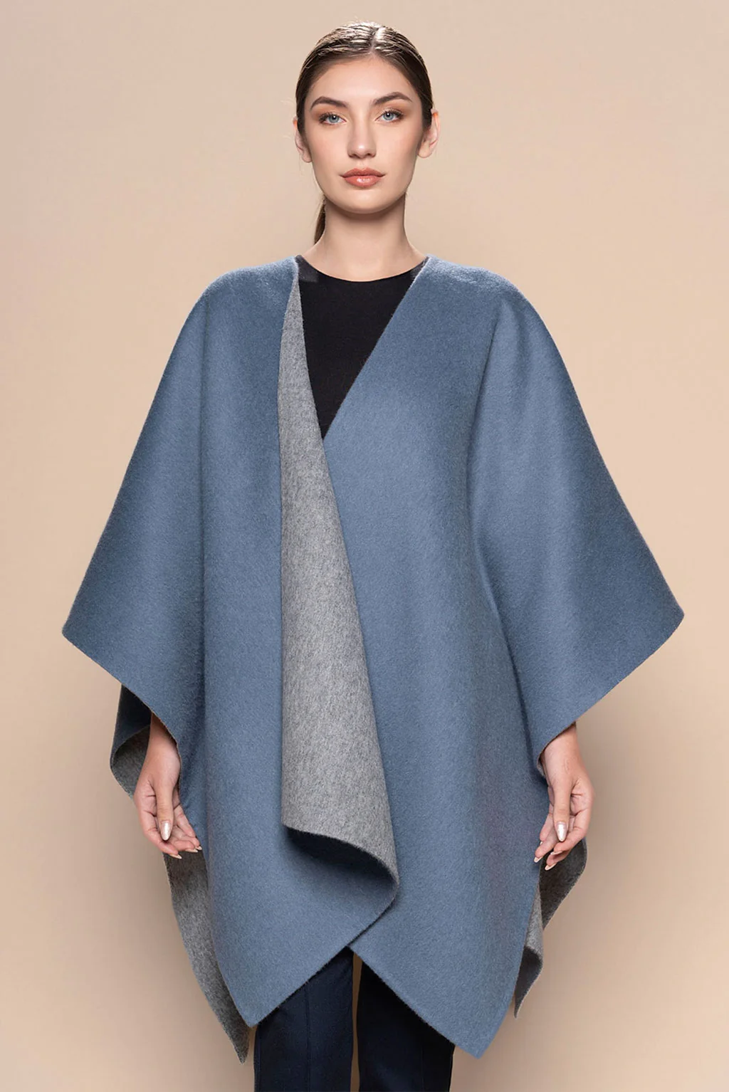 Reversible Baby Alpaca Cape - Image 22
