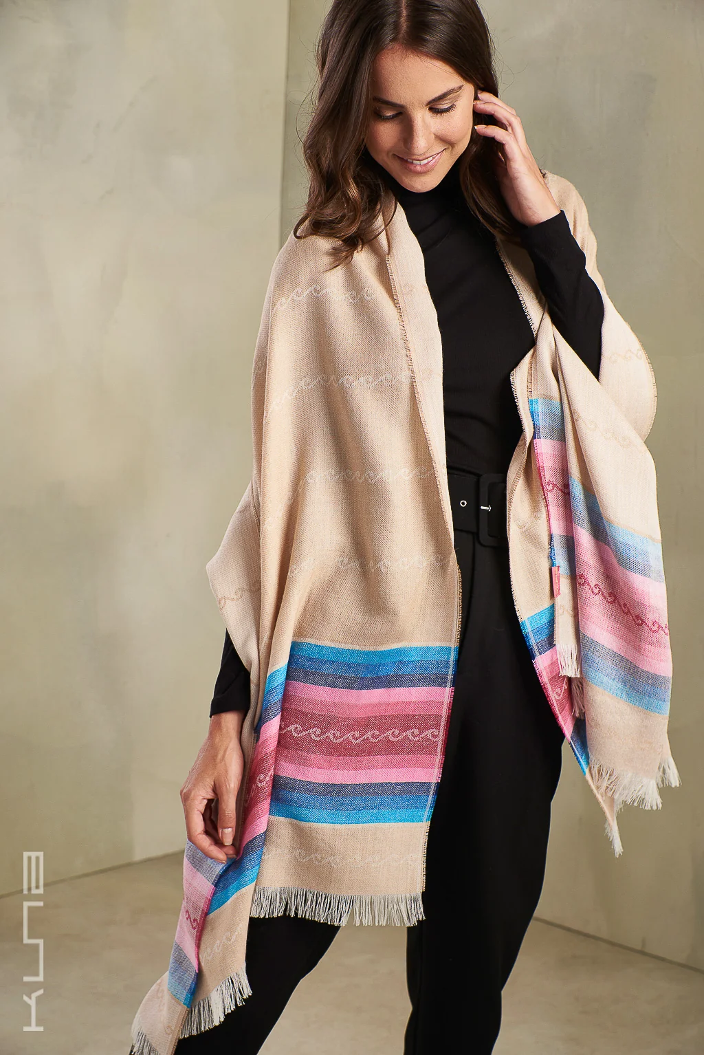 Rows Baby Alpaca and Silk Shawl - Image 4