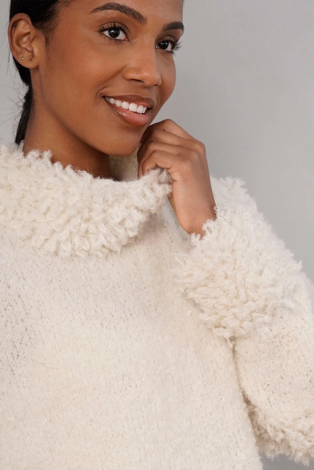 Snowfall Handknit Alpaca Sweater - Image 2